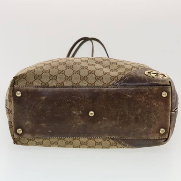 GUCCI GG Canvas Tote Bag Beige 169945 Auth th3742 - Picture 5 of 16